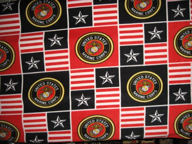 Image 0 of United States Marines Military overall print Fleece Blanket