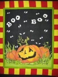 Halloween boo pumpkins handmade new child Fleece blanket 