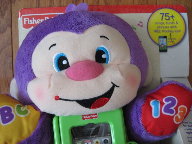 Image 1 of Apptivity iPhone iPod touch devices monkey for baby Fisher Price read