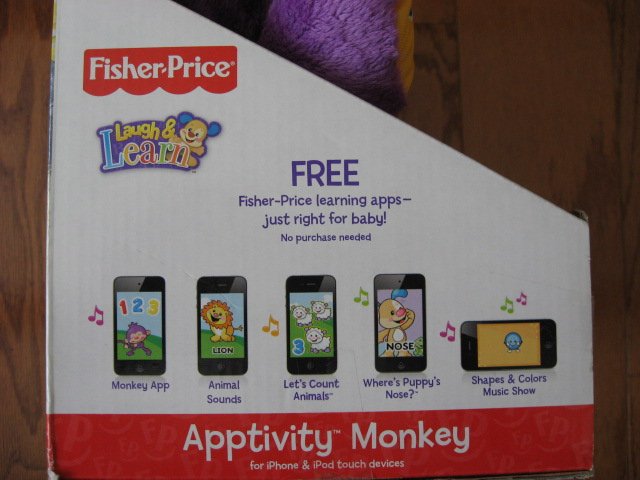 Image 4 of Apptivity iPhone iPod touch devices monkey for baby Fisher Price read