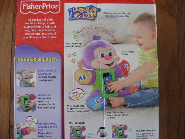 Image 6 of Apptivity iPhone iPod touch devices monkey for baby Fisher Price read