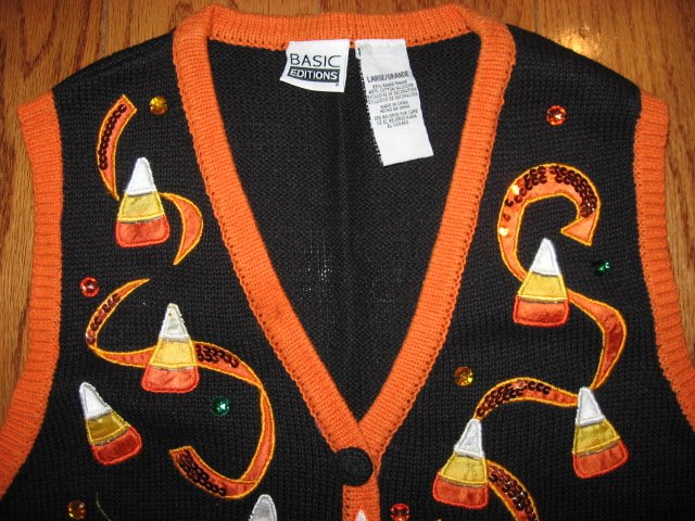 Image 2 of Halloween teacher gift embroidered vest new 