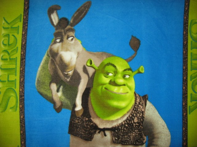 Image 1 of Shrek Donkey  licensed handmade fleece blanket 76