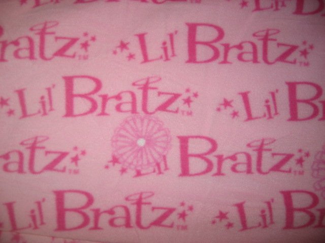Image 0 of Little Bratz fleece bed size blanket  words antipill soft   60x68