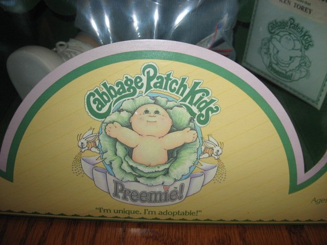 Image 1 of Vintage Cabbage Patch Preemie Doll Ken Torey 1983 Never removed from thel box