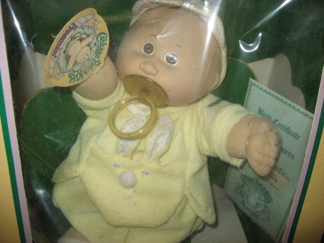 Image 1 of Cabbage Patch Preemie Doll Wes Quincy 1983 Never removed from the original box