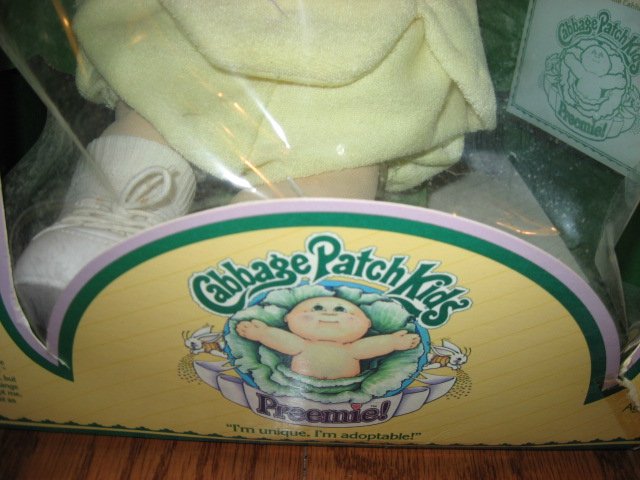 Image 2 of Cabbage Patch Preemie Doll Wes Quincy 1983 Never removed from the original box