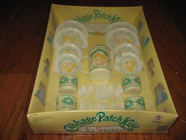 Image 0 of Cabbage Patch Doll Kids Tea service 1983 Never removed from original box /