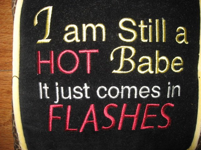 Image 1 of I'm still a hot babe Funny tapestry pillow with tassels 8