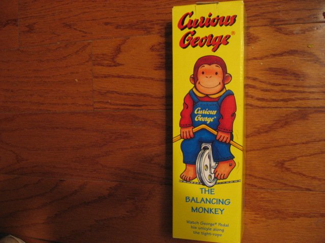 Image 0 of Curious George monkey balancing doll toy vintage Rare 1995