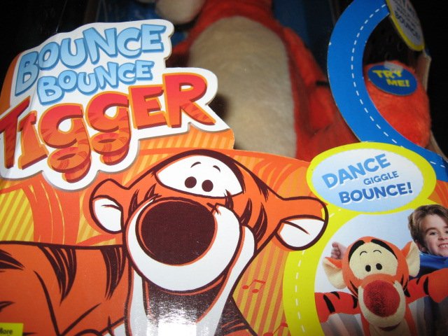 Image 2 of Tigger bounce bounce Disney toy with curly tail
