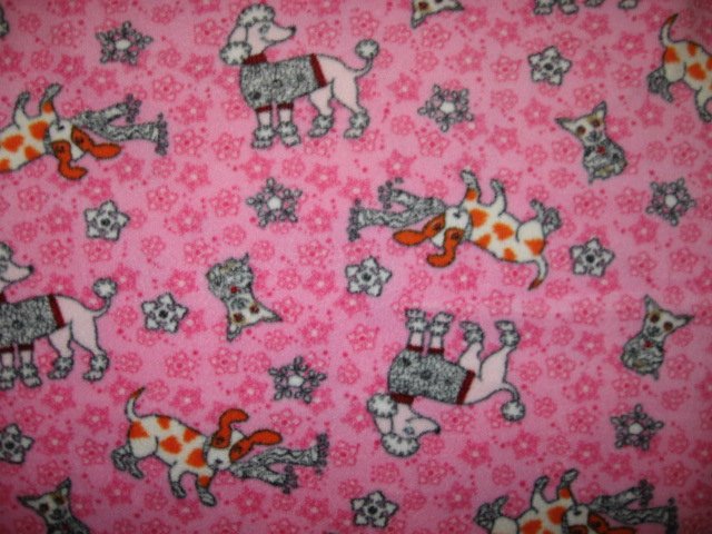 Poodle Dog fleece blanket for child or pet crate dog cat ferret