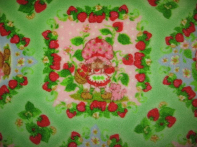Image 1 of Strawberry Shortcake many berries blanket Handmade with licensed fleece