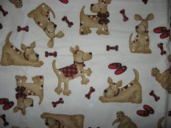 Thumbnail of Puppy Dog Bone Coat Slippers Beige cotton flannel baby blanket 