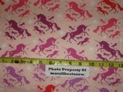 Thumbnail of SNUGGLE FLANNEL PINK SOFT NEW Whimsical UNICORNS Dark and light pink and Lilac
