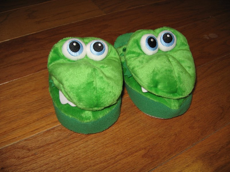 Image 0 of Stompeez Dragon slippers Child size small about 7 1/2