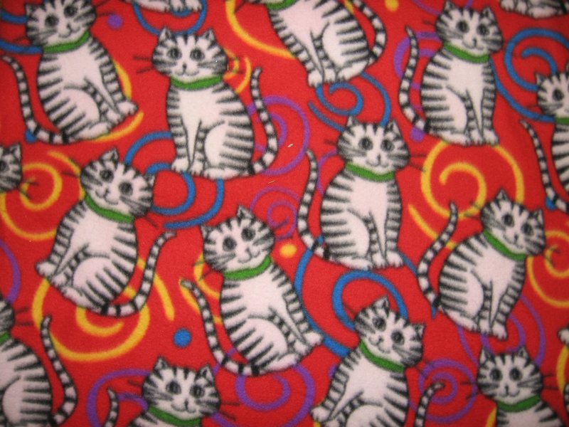 Cat fleece blanket Swirls bedsize large 