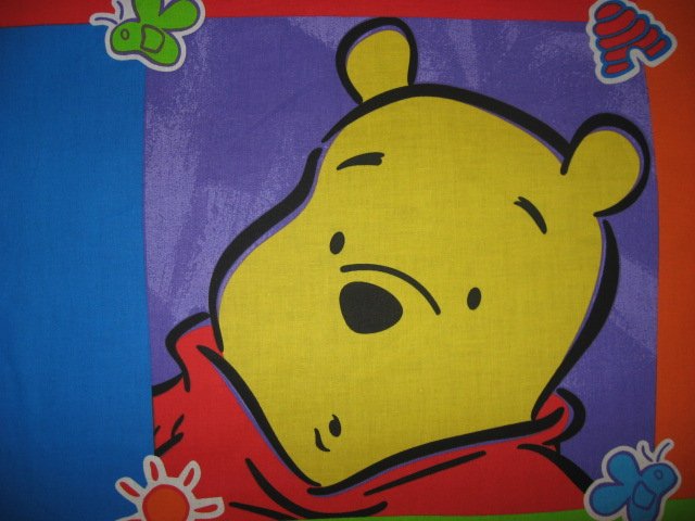 Image 1 of Licensed Disney Winnie the Pooh and Tigger Fabric pillow panel set of four 