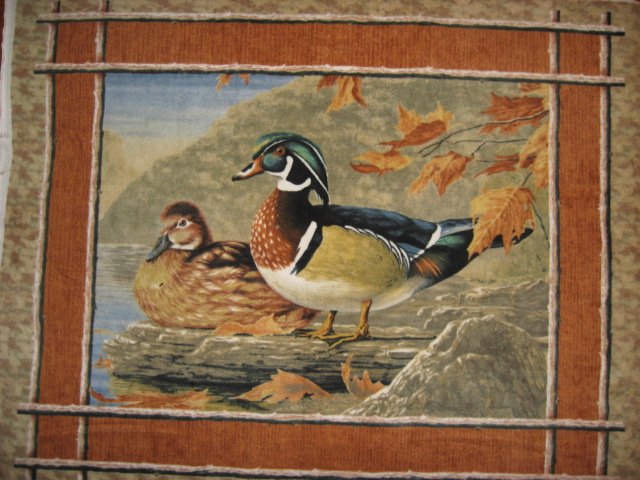 wood ducks lake fleece  bed blanket 