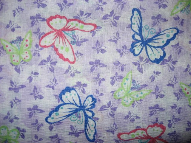 Image 0 of Tutti Fruitti Lilac Butterflies insects cotton fabric by the yard 