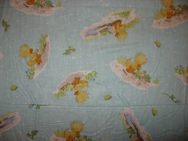 Suzy's Zoo Witzy Duck Patches Giraffe Stars blue fabric By the 1/2  Yard    