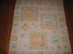 Thumbnail of Crib Quilt Fabric Panel Precious Moments Little Girl with a Hat Cute to SEW