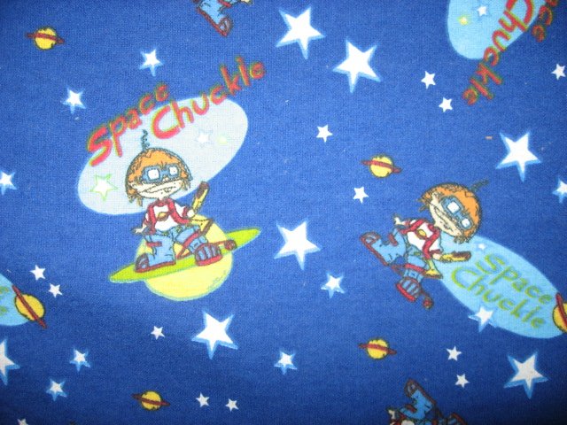Chuckie Space Stars Planets 100% cotton flannel By the Yard