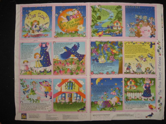 The true story of fairies baby Soft book fabric Panel To Sew  /