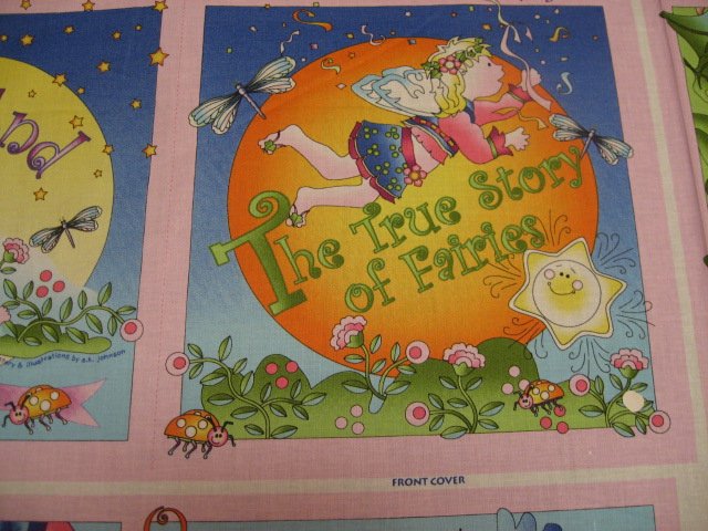 Image 1 of The true story of fairies baby Soft book fabric Panel To Sew  /