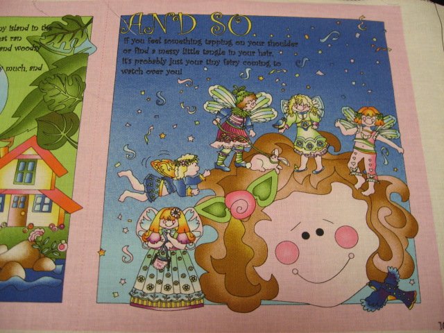 Image 2 of The true story of fairies baby Soft book fabric Panel To Sew  /