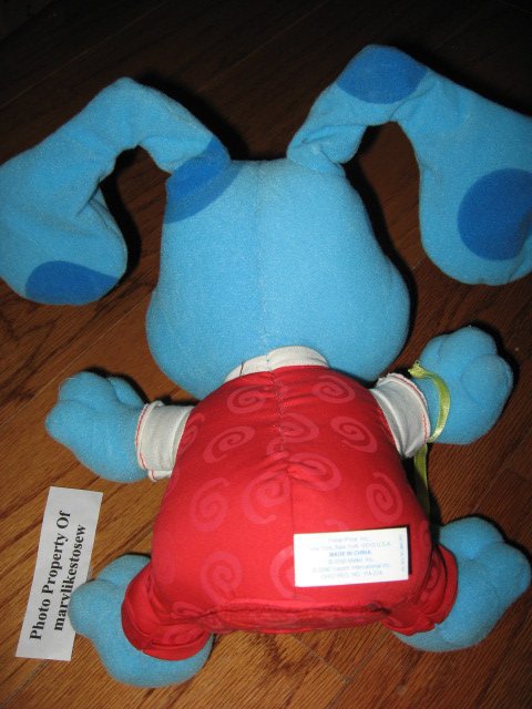 Image 1 of Blues Clues Dog Stuffed Plush Musical Soft Toy Doll Ears move 2000