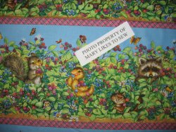 Thumbnail of Berry Patch squirrel duck Bear by Lisa McCue Bumper pad fabric