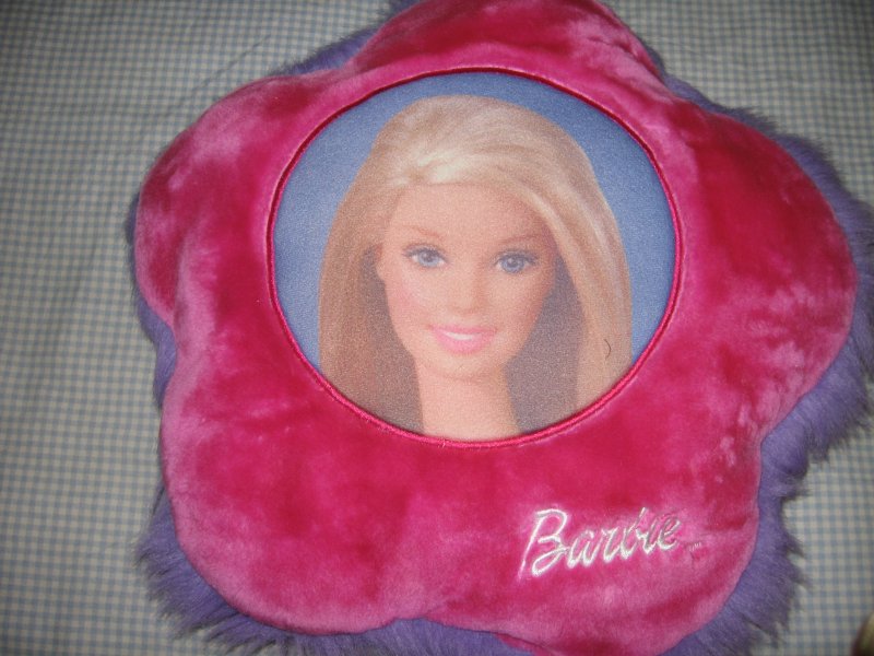 Barbie Blond Princess Silky Fleece round pillow  13in diameter