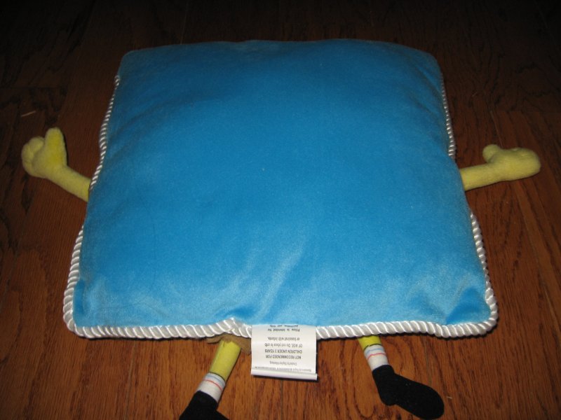 SpongeBob Plush pillow doll 14" with blue velour Looks brand new