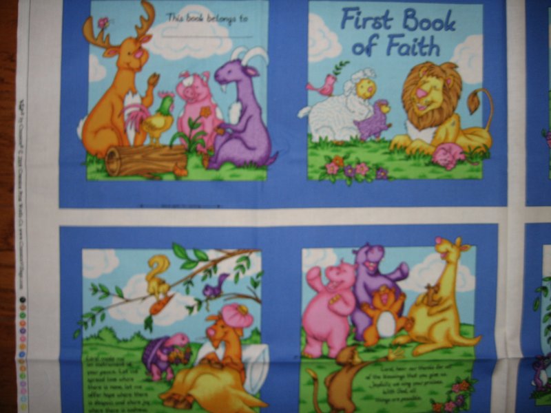 Image 1 of First book of faith  baby Soft book fabric or wall Panel to Sew /