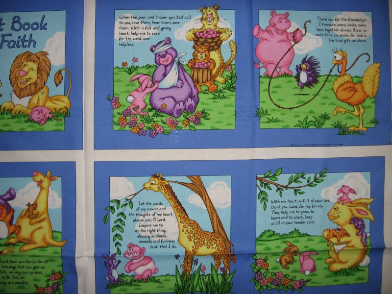 Image 2 of First book of faith  baby Soft book fabric or wall Panel to Sew /