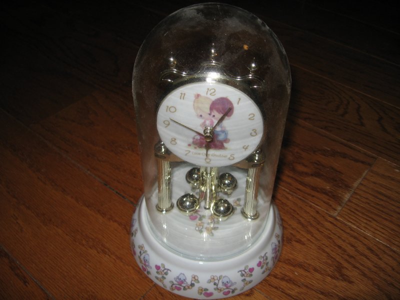 Image 1 of Porcelain Clock AnniversaryPrecious Moments Love one another