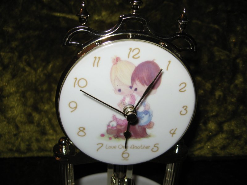 Image 2 of Porcelain Clock AnniversaryPrecious Moments Love one another