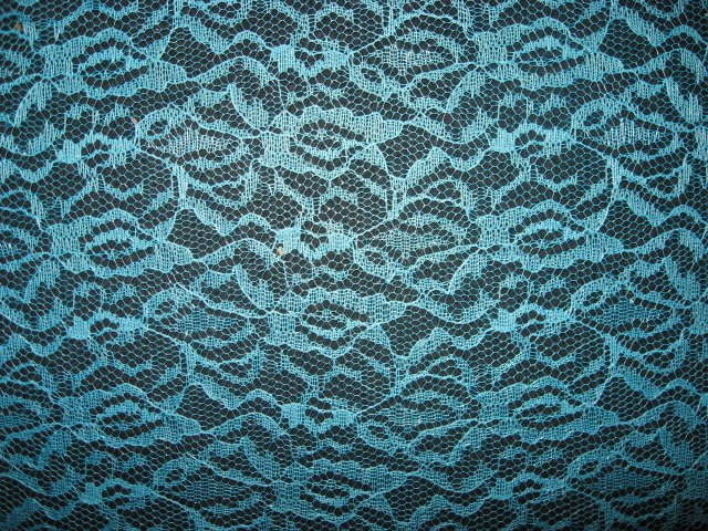 Image 0 of Carla Lace by Beachwood aqua or turquoise 100% Polyester fabric by the yard