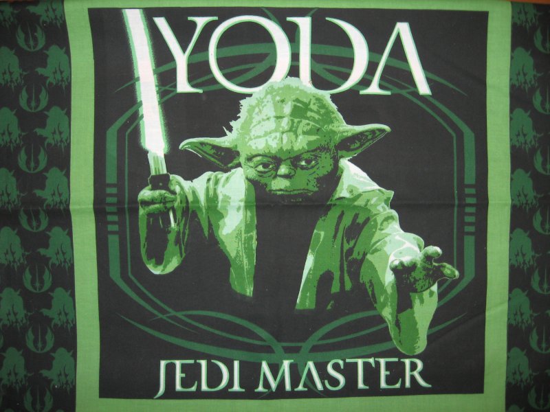 Star Wars Yoda  Jedi Master Licensed Fabric pillow panel to sew
