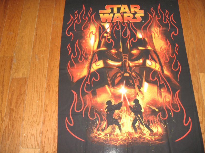 Star Wars Darth Vader  Light Saber Rare Licensed Fabric wall panel to sew/