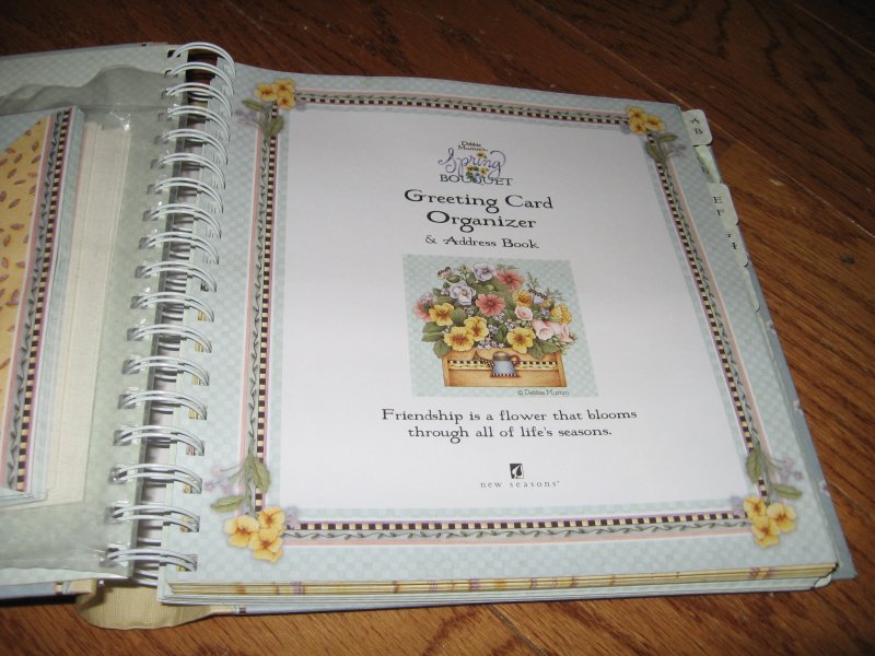 Image 1 of Debbie Mumm  new greeting card organizer and address book spring  collection