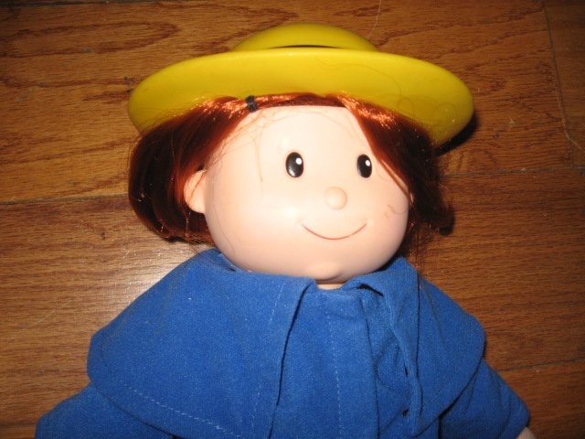 Image 1 of Madeline talking Doll Yellow dress hat blue coat Great Condition
