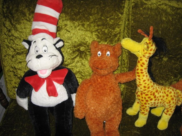 Image 3 of Dr Seuss stuffed animal family cat in the hat 