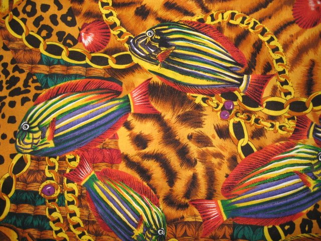 Image 1 of Tropical Fish Alexander Henry Collection cotton quilt fabric by the yard