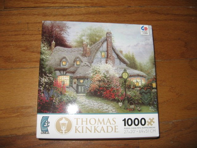 Thomas Kinkade Sweetheart Cottage  1000 piece Puzzle  year 2012 new  
