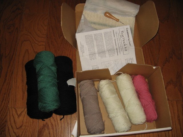 Image 2 of Cat Latch Hook kit yarn rug The Cat 18 X 27 inches new in box   