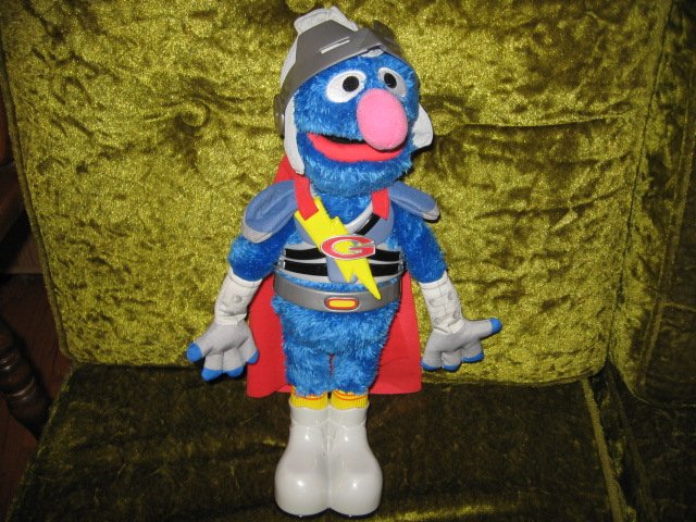 Grover  Flying Super hero Singing and Talking Sesame Street 15 Tall Plush Doll