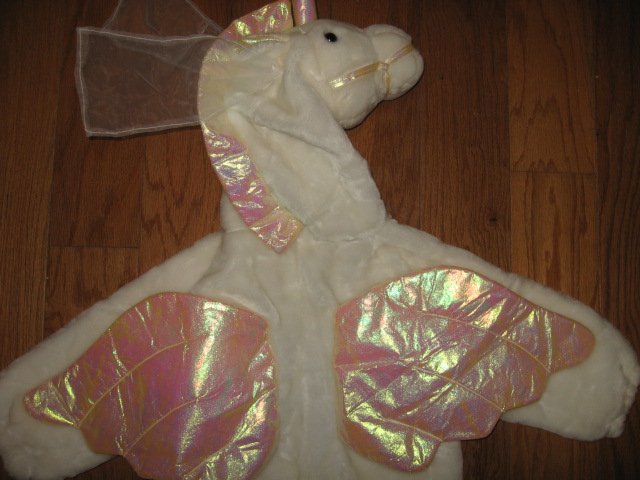 Image 3 of Chrisha playful plush Unicorn white horse costume ages 4-6 teacher school play