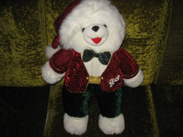 Image 0 of Teddy Bear DanDee Rare 2002 collectible plush tuxedo bowtie hat   23